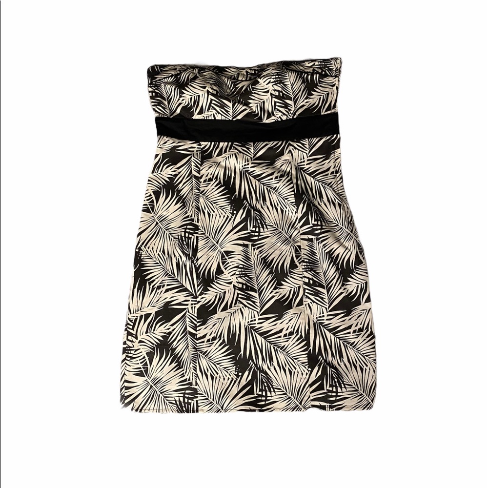H&M Black & White Tube Strapless Dress. Size 8.